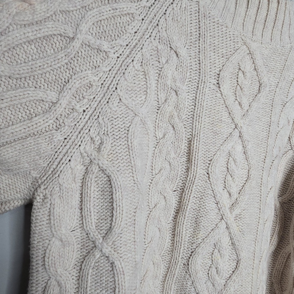 Valerie Stevens Sport 100% Lambswool Classic Grannycore Cozy Chunky Sweater L - Picture 4 of 15